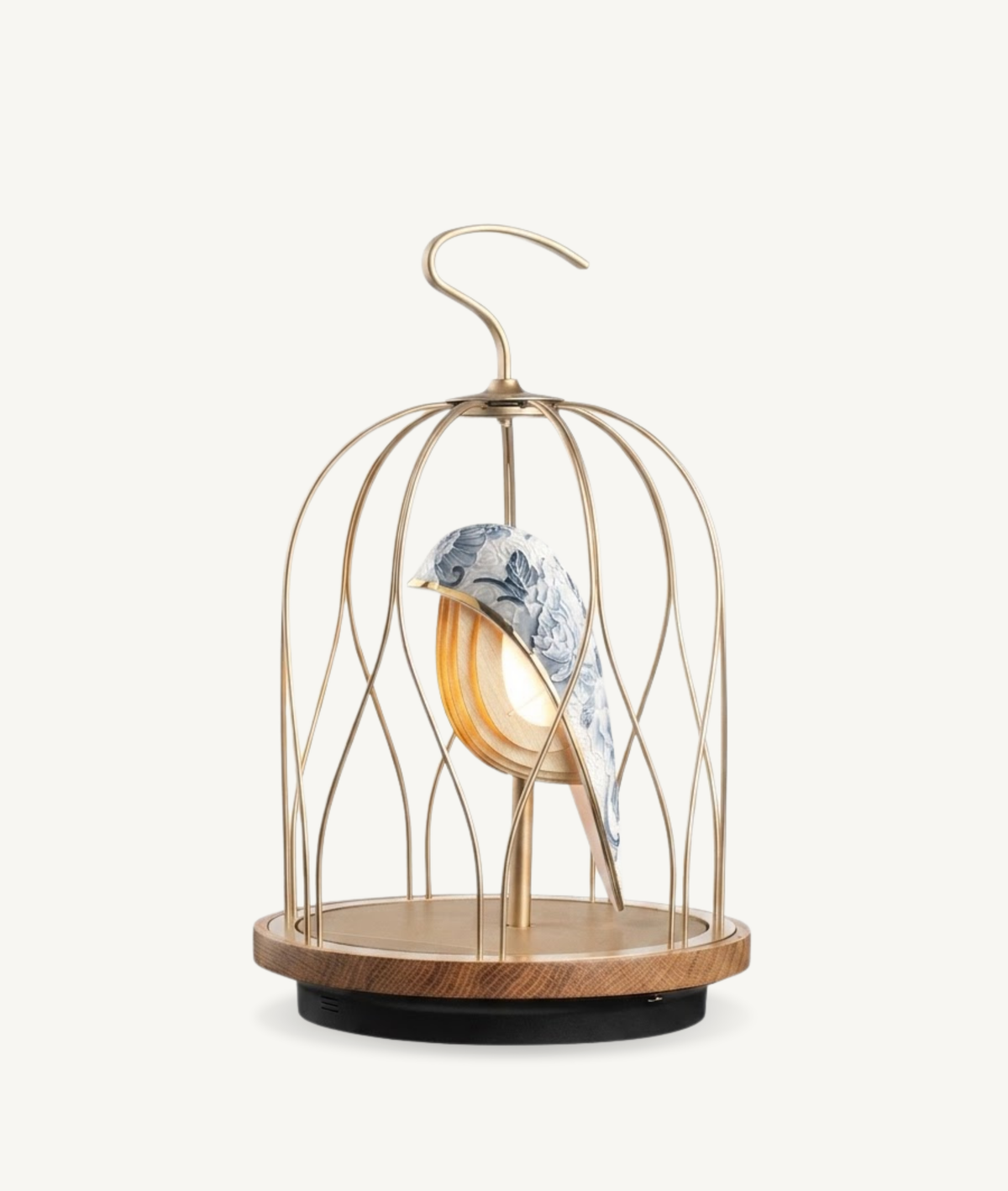 JINGOOs Wireless Audio Light- Blue and White Peony