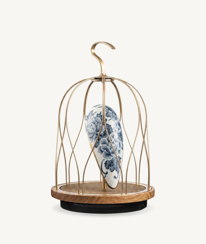 JINGOOs Wireless Audio Light- Blue and White Peony